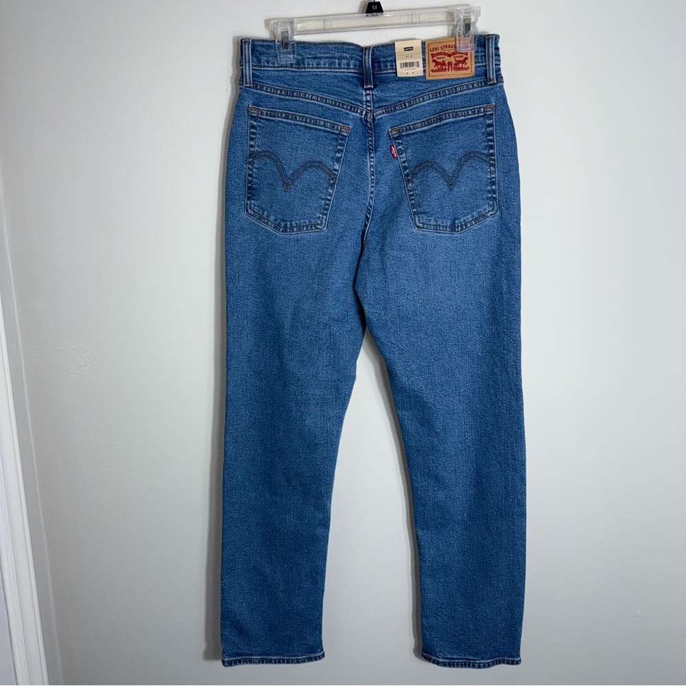 Levi's High Rise Wedgie Straight Jeans-Medium Blue-Womens Size 30W 28L-NWT - Picture 7 of 9